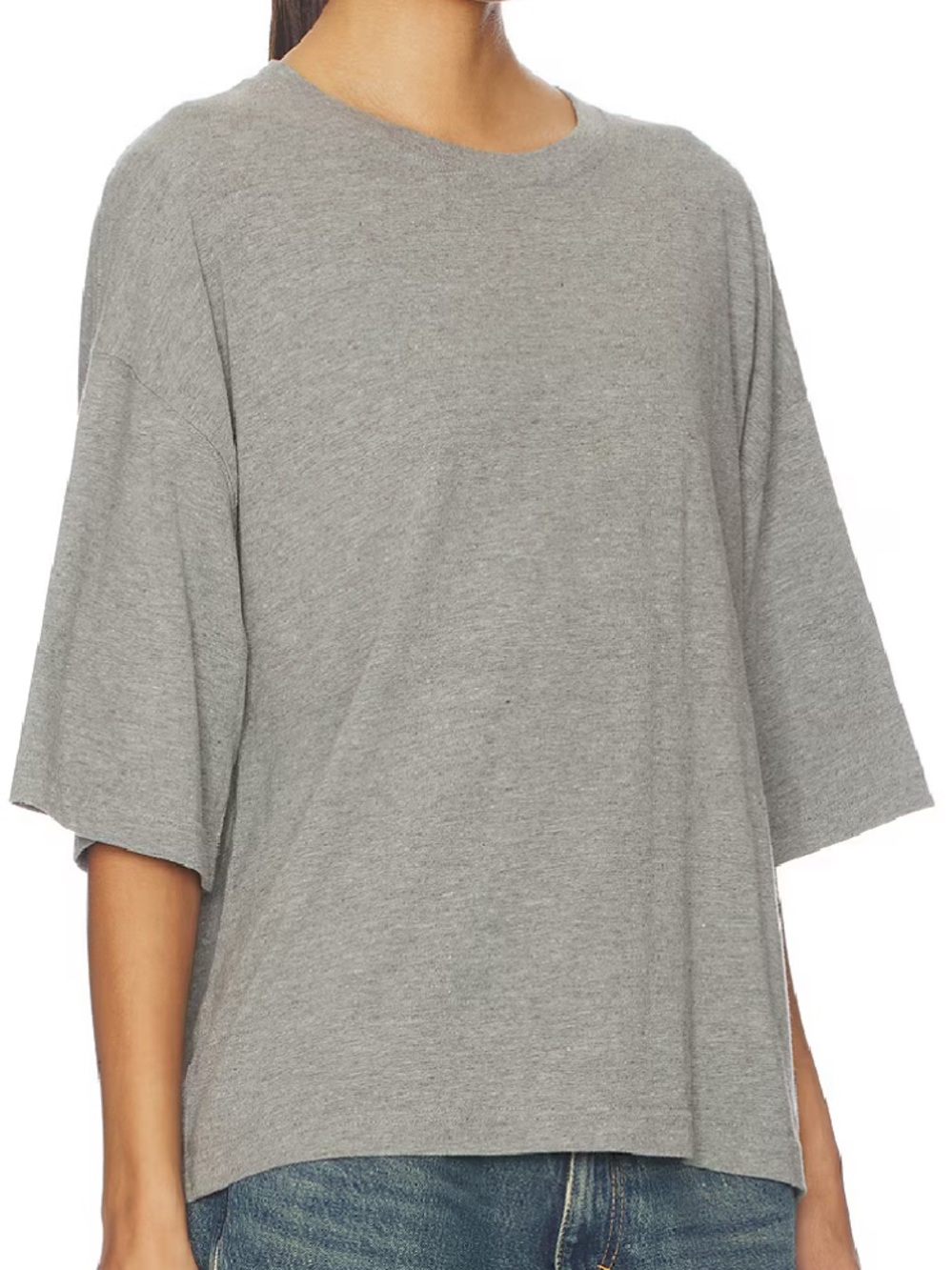 We The Free Women M Heather Grey Short Sleeve Perfect Oversized Tee NWOT